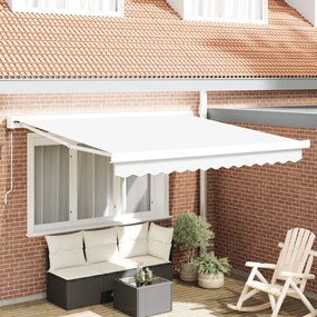 Automatikus visszahúzható napellenző fehér 350x250 cm