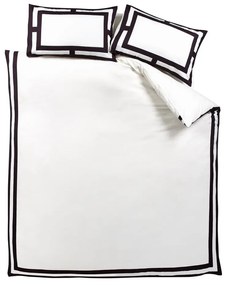 Fekete-fehér kétszemélyes ágyneműhuzat 200x200 cm Mono Panel – Catherine Lansfield