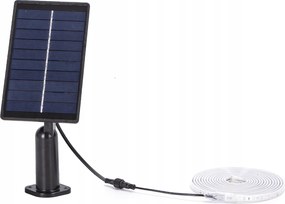 Napelemes Led szalag-3m-30W-2700K-300 lm-IP65 vízálló napelemes fényfüzér