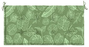 levélmintás oxford szövet kerti padpárna 120x50x4 cm