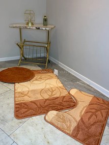 Narancssárga három részből álló fürdőszobai szőnyeg szett 50x80 cm