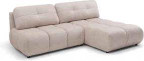 Lerio ágyazható jobbos sarokkanapé - világos bézs vízlepergető kötött szövet Blur 02