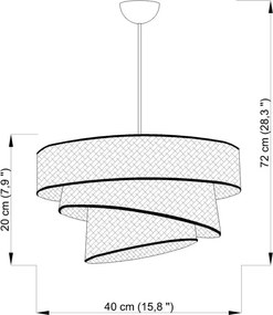 Couper függőlámpa, fekete-arany