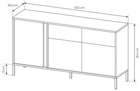 Komód Danton 3D2S (bézs). 1071342