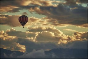 Stílusos Dekoratív Fotótapéta Flizelin Léggömb a felhőkben 104x70 Ragasztó