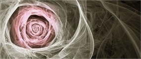 Kép - Absztrakt rózsa világos rózsaszín (120x50 cm)
