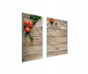 Üveg Védőlap Deszka 75x52 Fa Edzett Üveg