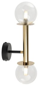 Fali lámpa DAISY 2xG9/12W/230V arany/fekete/átlátszó
