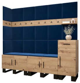 Előszobabútor Amanda 9 (artisan tölgy + kék). 1085934
