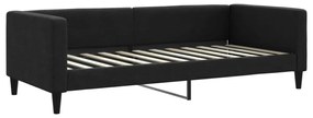 fekete szövet kanapéágy 90 x 200 cm