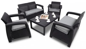 Corfu Large II Lyon 6+1 kerti bútor garnitúra szett