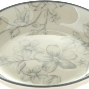 6 db desszert tányér szett Finom virágok 10 cm,szürke