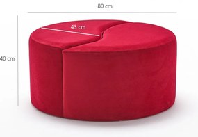 Alis Pouf Red zsámoly