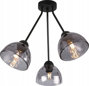 Mennyezeti Lámpa Függő Csillár Fekete Grafit Üveg Konyhába Nappaliba