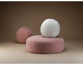 Rózsaszín buklé gyerek babzsákfotel Round – Wigiwama