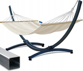 Kerti függőágy vázzal Titán Horganyzott Acél 350kg-ig Roma XL függőágy Potenza