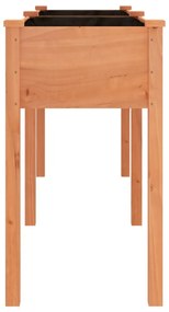 barna tömör fenyőfa kerti ültetőláda béléssel 161x45x76 cm