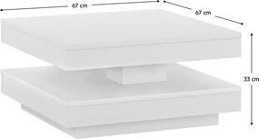 Dohányzóasztal, fehér, MANDY