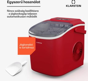 Klarstein Caldwell jégkockakészítő, 12 kg jégkocka/nap, teljesen automatikus, LED kijelző, könnyű tisztítás