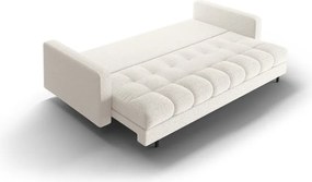 Krémszínű buklé kinyitható tárolóhelyes kanapé 222 cm Bali – Cosmopolitan Design