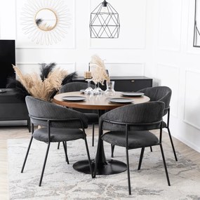 Fekete Kordbársony Étkezőszék TINKA