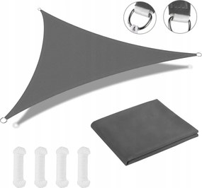 Kerti Napvitorla Teraszra Vízálló Háromszög Alakú 3x3x3 Szürke