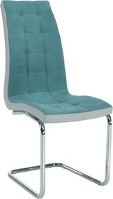 Étkezőszék, mentol/szürke/króm, SALOMA NEW