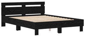 Fekete Ágykeret Fekete tölgy Fa 140 x 190 cm Tartós