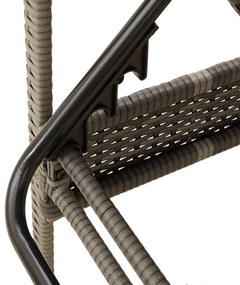 szürke napozóágy párnával 63 x 200 x 81 cm polyrattan (csak az USA-ban)