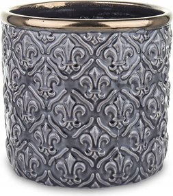 Virágtartó Szürke Arany 16x17cm Kerámia Díszített 15