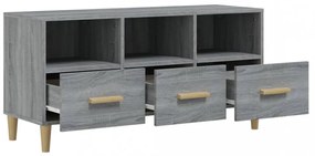 szürke sonoma színű szerelt fa TV-szekrény 120 x 36 x 50 cm