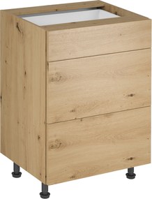 Alsó szekrény, artisan tölgy, LANGEN D60S3 P