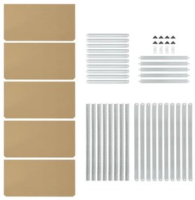 Juskys Polc 200x100x60 cm - ezüst