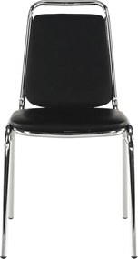 Szék tárgyalóterembe, fekete textilbőr, ZEKI