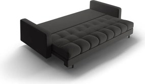 Sötétszürke kinyitható tárolóhelyes kanapé 222 cm Bali – Cosmopolitan Design