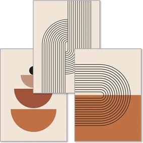 Boho 3 db-os poszter szett 21x30cm Absztrakt kép #341