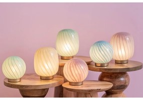 Világoszöld asztali lámpa üveg búrával (magasság 20 cm) Summer Globe – Leitmotiv