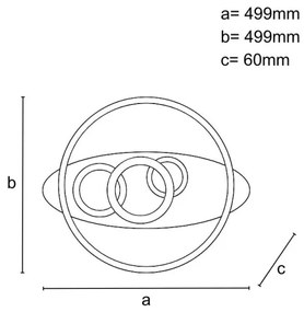 LED fényerőszabályozható mennyezeti lámpatest LED/105W/230V 3000-6500K + távirányító