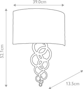 Elstead Lighting Curtis CURTIS-LARGE-AB Fali lámpa 2x60W/E27