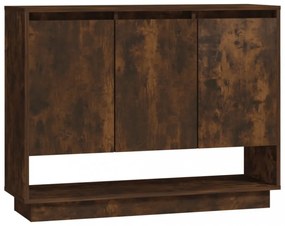 füstös tölgy színű szerelt fa tálalószekrény 97 x 31 x 75 cm