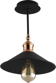 Berceste N-657 fekete fém függőlámpa, Ø24 cm