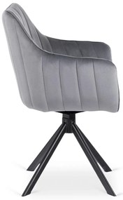 Szürke Bársony Forgószék MUMBAI 2