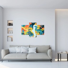 Kép - Vidám dinoszauruszok (90x60 cm)