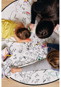 Colouring World színezhető szőnyeg és filctoll szett, ø 130 cm - Butter Kings