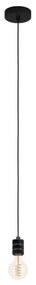 Eglo 43801 - Csillár zsinóron YORTH 1xE27/40W/230V fekete