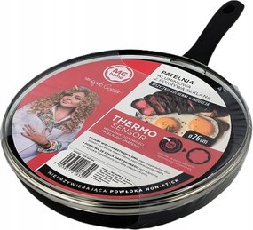 Mg Home Alumínium serpenyő üvegfedővel Thermo Sensor 26 cm 320
