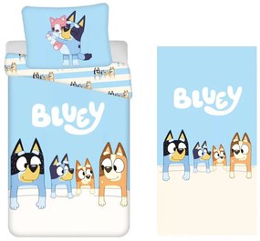 Bluey felnőtt ágyneműhuzat és törölköző szett (Blue)