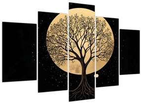 Kép – Fa arany teliholdban I. (150x105 cm)