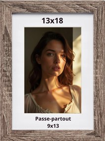 Képkeret 13x18 szürkésbarna Sopot passepartout 9x13