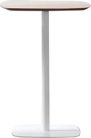 Bárasztal, tölgy/fehér, MDF/fém, átmérő 60 cm, HARLOV